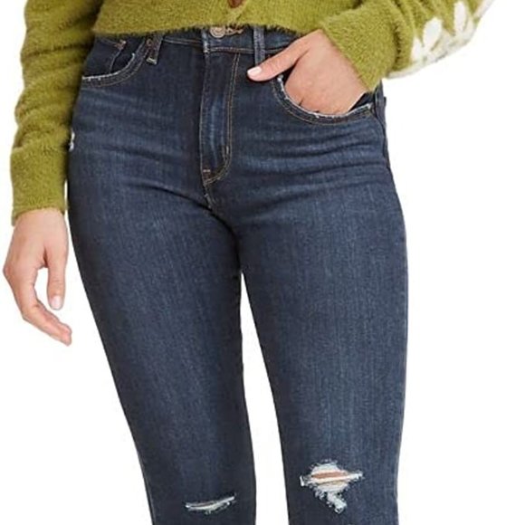 LEVI'S  724 HIGH RISE STRAIGHT CROP JEANS NEW WITH TAG SIZE 18. W34 REDTAB - Picture 1 of 3